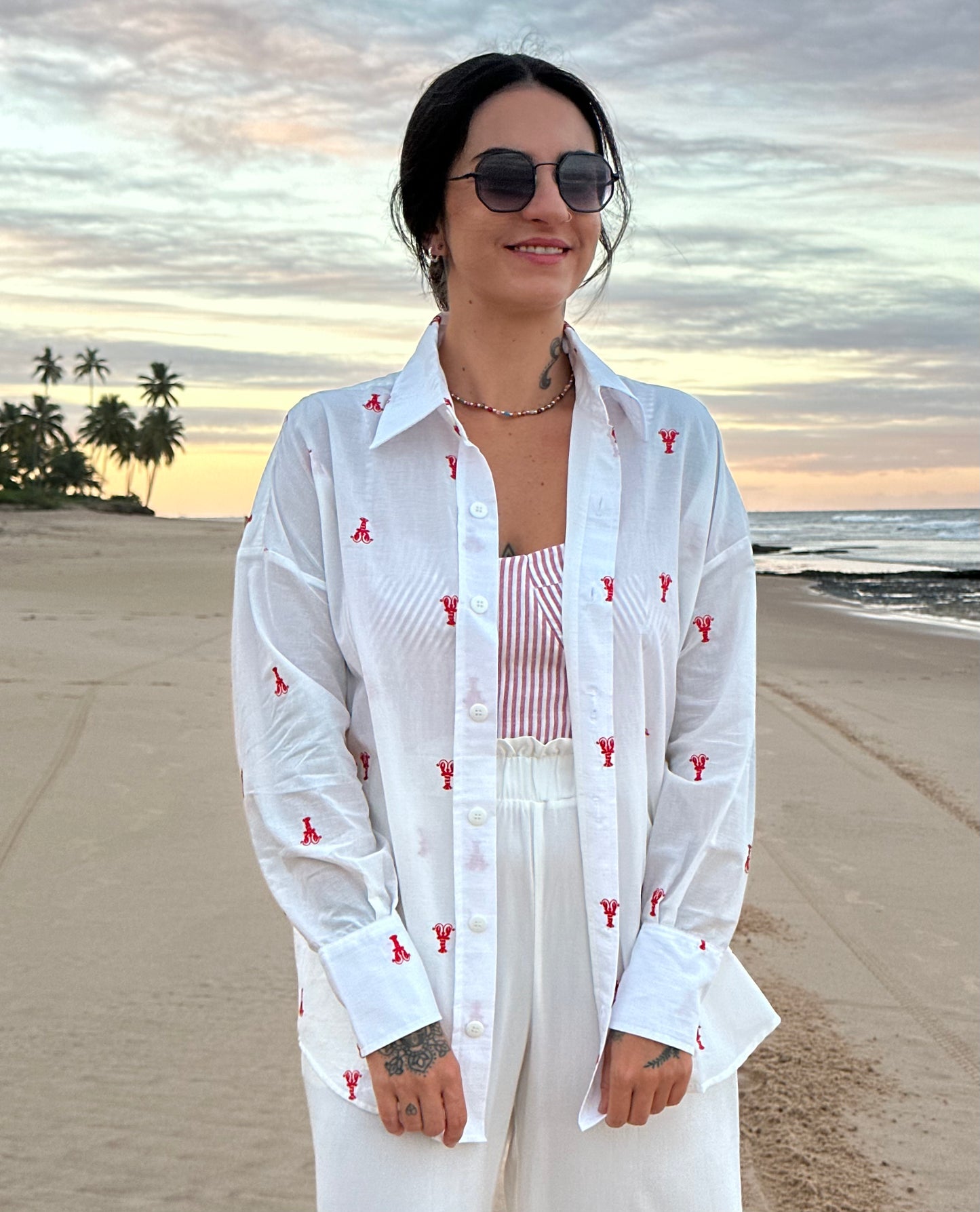 Camisa Manga Longa Lagosta