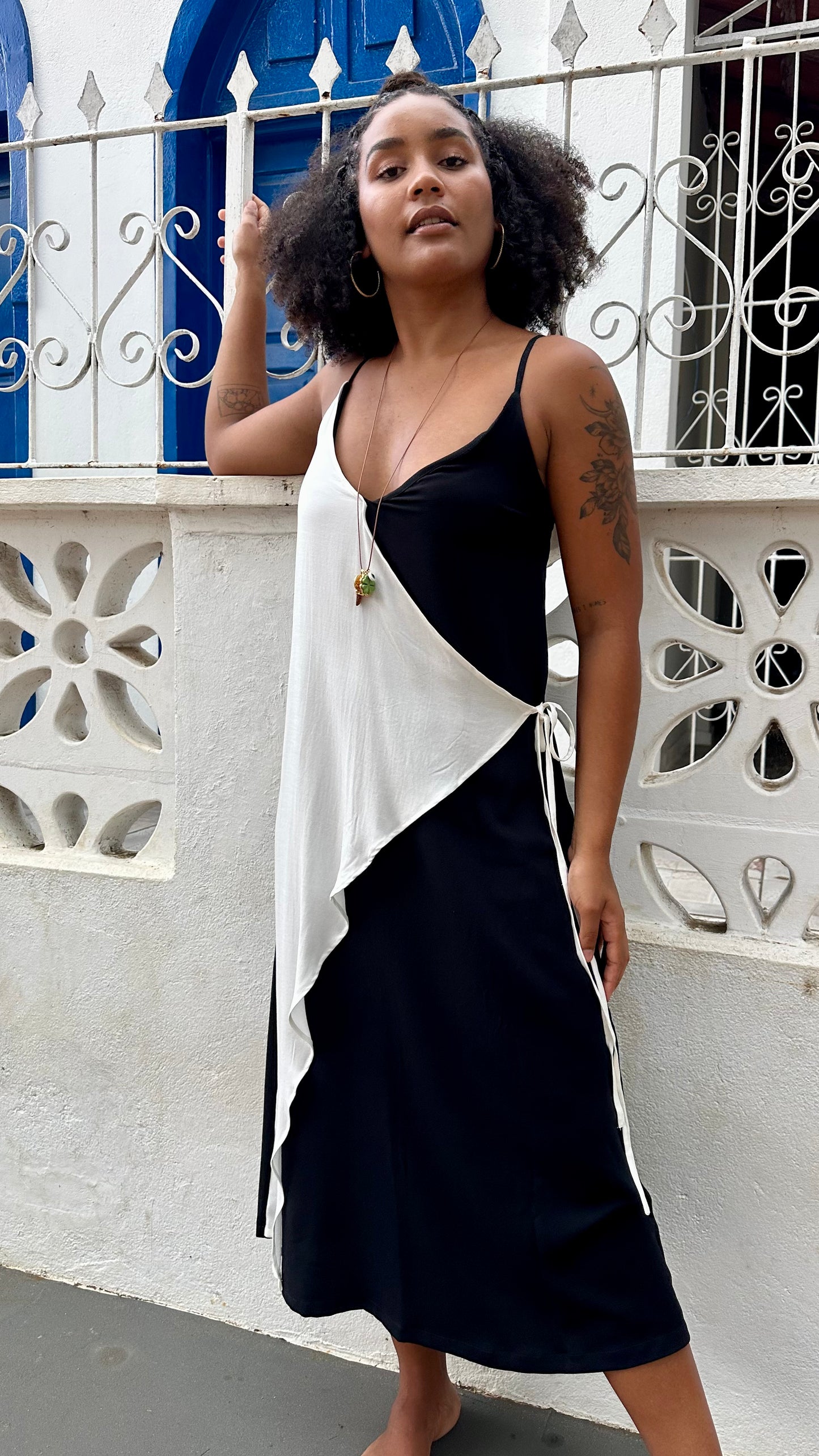 vestido transpassado