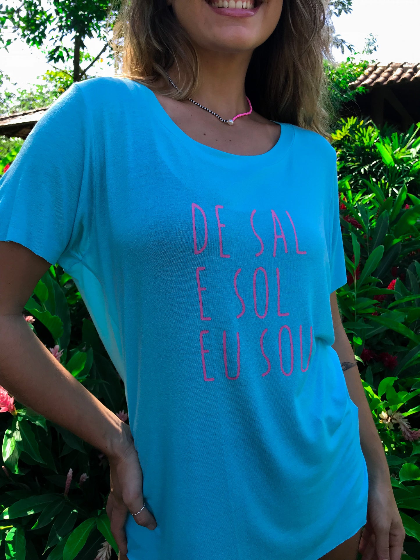 t-shirt de sal e sol eu sou azul