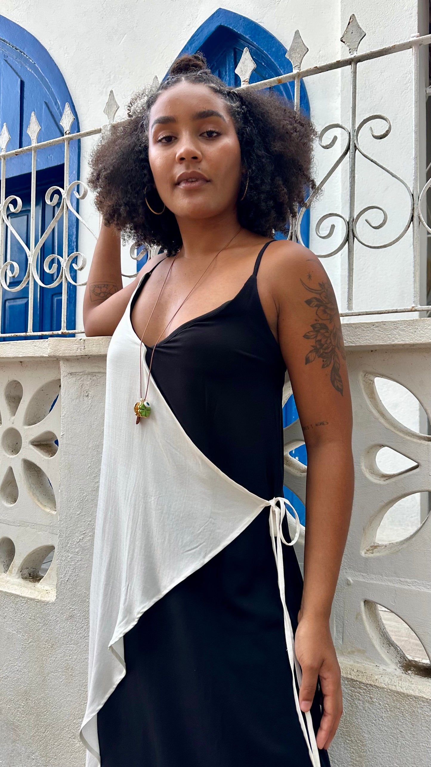 vestido transpassado